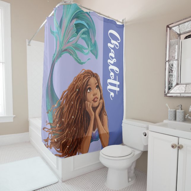 Rideaux De Douche Dreamy Mermaid Ariel Art (En situation)