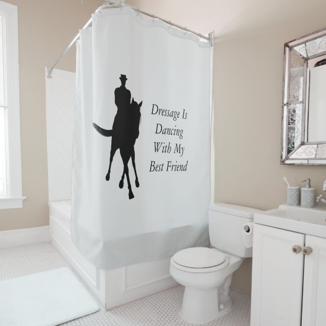Rideaux De Douche Dressage Est Danser Meilleur Ami Cheval (En situation)