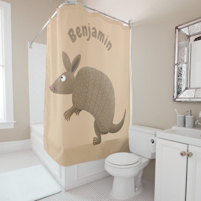 Rideaux De Douche Drôle armadillo joyeux dessin animé (En situation)