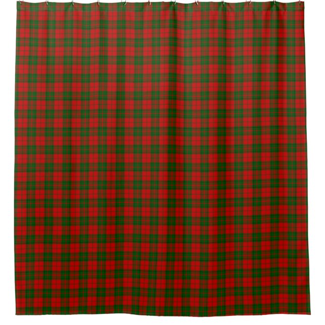 Rideaux De Douche Drummond tartan rouge vert plaid (Devant)