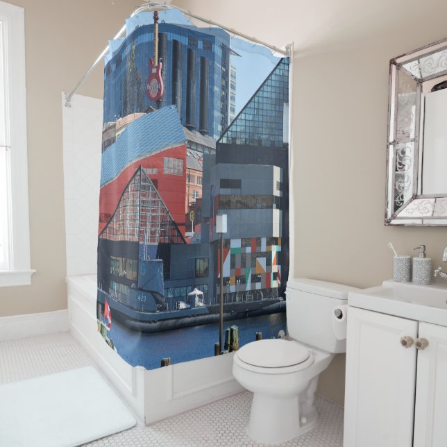 Rideaux de douche du port intérieur Baltimore (En situation)