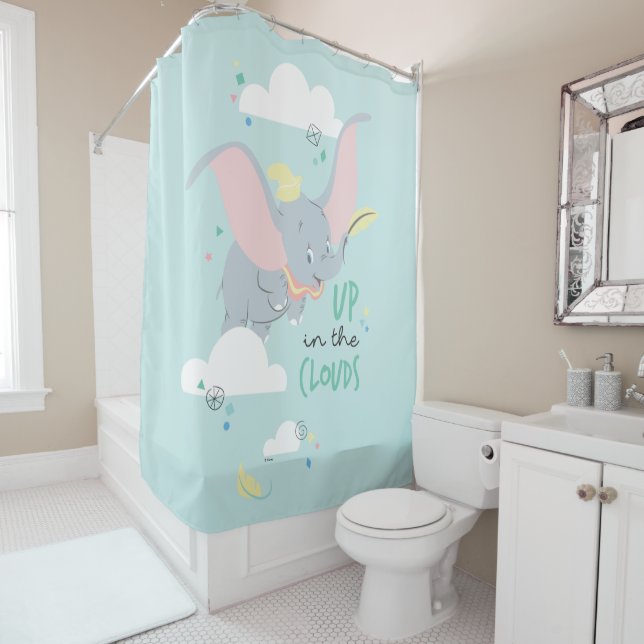 Rideaux De Douche Dumbo| Haut dans les nuages (En situation)