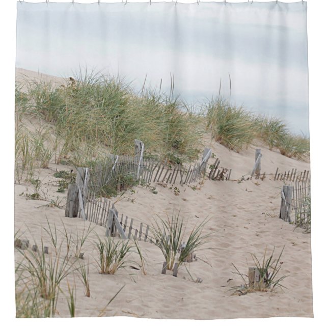 Rideaux De Douche Dunes de sable et barrières de plage (Devant)