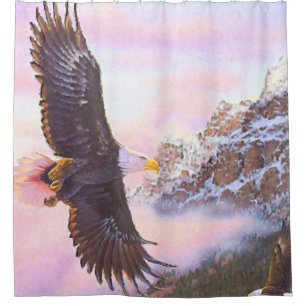 Rideaux De Douche Eagle en brume (oiseau de proie)