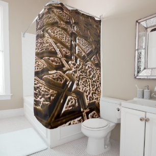 Rideaux De Douche Earthy Brown Stars