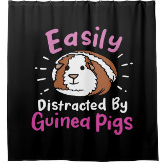 Rideaux De Douche Easily Distracted by Guinée Pigs | Cute Pet