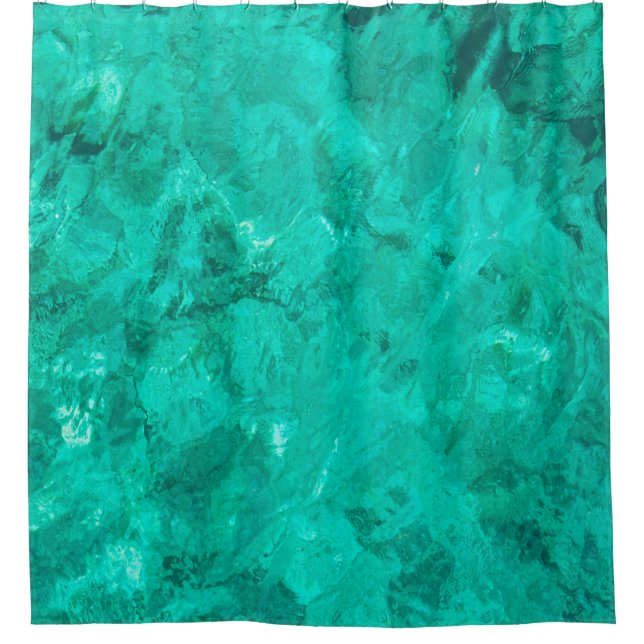 Rideaux De Douche Eau bleu mer vague turquoise arrière - plan liquid (Devant)