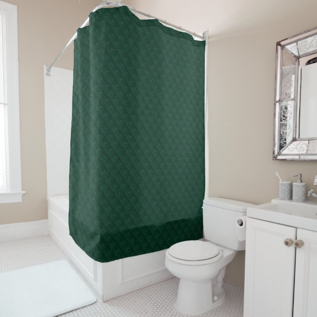 Rideaux De Douche Eau sur métal vert (En situation)