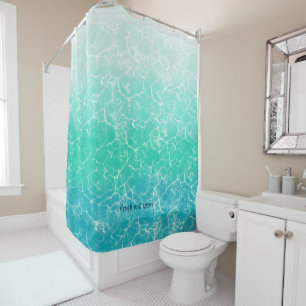 Rideaux De Douche Eau verte d'aqua turquoise, fraîche et propre