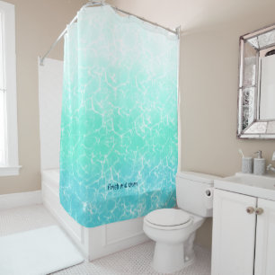 Rideaux De Douche Eau verte d'eau douce et propre