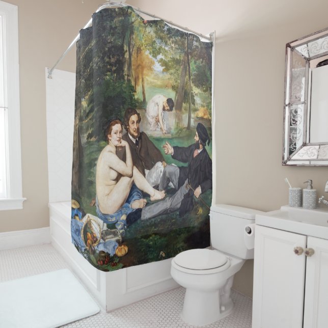 Rideaux De Douche Edouard Manet - Déjeuner sur l'herbe (En situation)