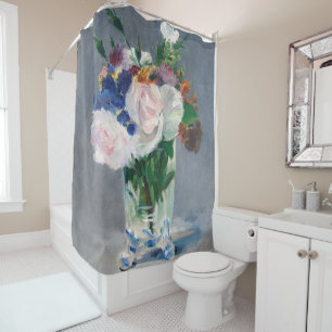 Rideaux De Douche Edouard Manet - Fleurs dans un Vase de Cristal