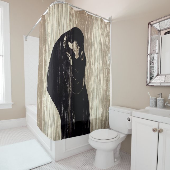 Rideaux De Douche Edvard Munch - Le Kiss IV (En situation)