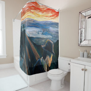 Rideaux De Douche Edvard Munch - Maladie d'humeur au coucher du sole