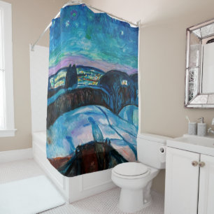 Rideaux De Douche Edvard Munch - Nuit étoilée 1922