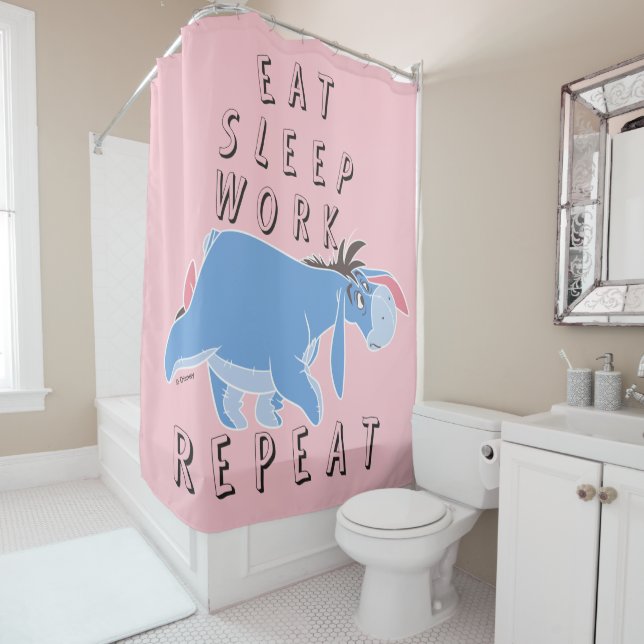 Rideaux De Douche Eeyore| Répéter le travail du sommeil (En situation)