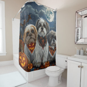 Rideaux De Douche Éffrayant d'Halloween Malti Tzu