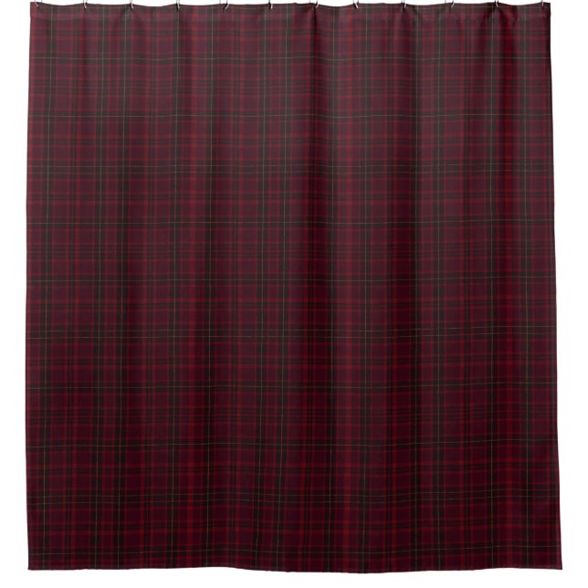 Rideaux De Douche Elegant Burgundy Tartan (Devant)
