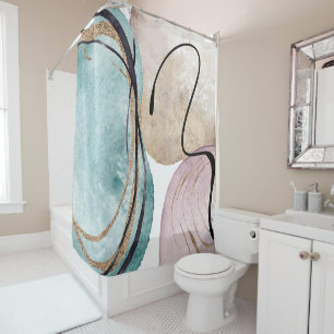 Rideaux De Douche élégant féminin boho pastel stylé