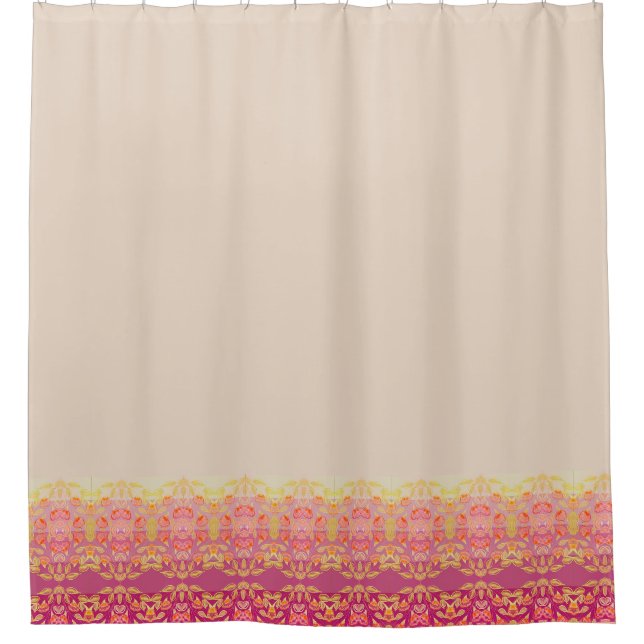 Rideaux De Douche Élégant floral d'abricot (Devant)