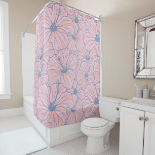 Rideaux De Douche Élégant Motif d'Hibiscus rose tropical  