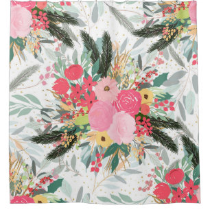 Rideaux De Douche Élégants points de Parties scintillant florale et 