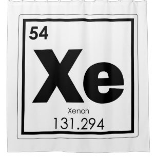 Rideaux De Douche Élément chimique Xenon symbole chimie formule