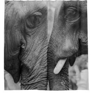 RIDEAUX DE DOUCHE ELEPHANT COUPLE