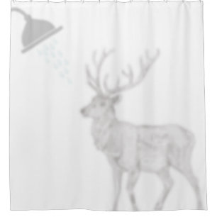 Rideaux De Douche Elk Shadow Silhouette Shadow Buddies dans Douche