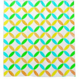 Rideaux De Douche Ellipse Motif Art Abstrait