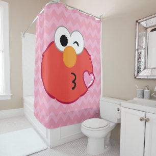 Rideaux De Douche Elmo Face Jeter un baiser