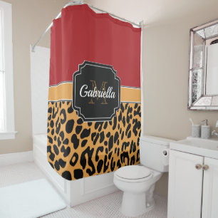 Rideaux De Douche Empreinte de léopard