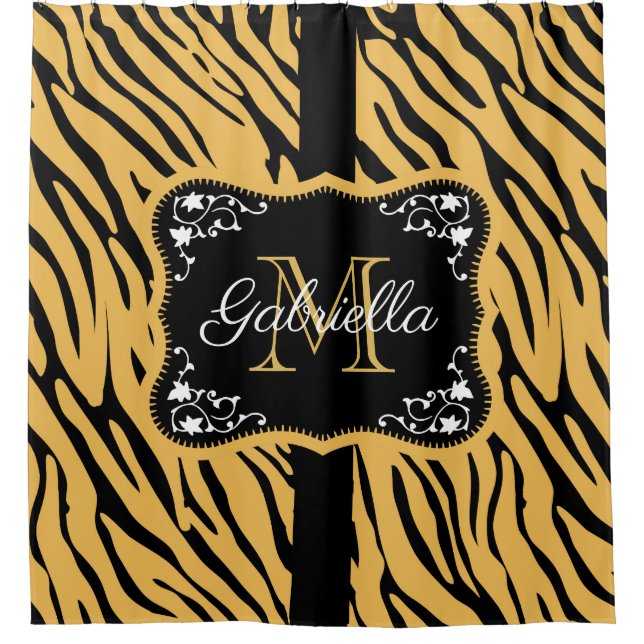 Rideaux De Douche Empreinte de léopard (Devant)