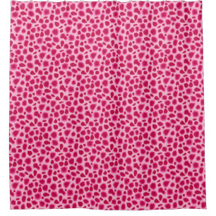 Rideaux De Douche Empreinte de léopard, Fuchsia et Pink clair