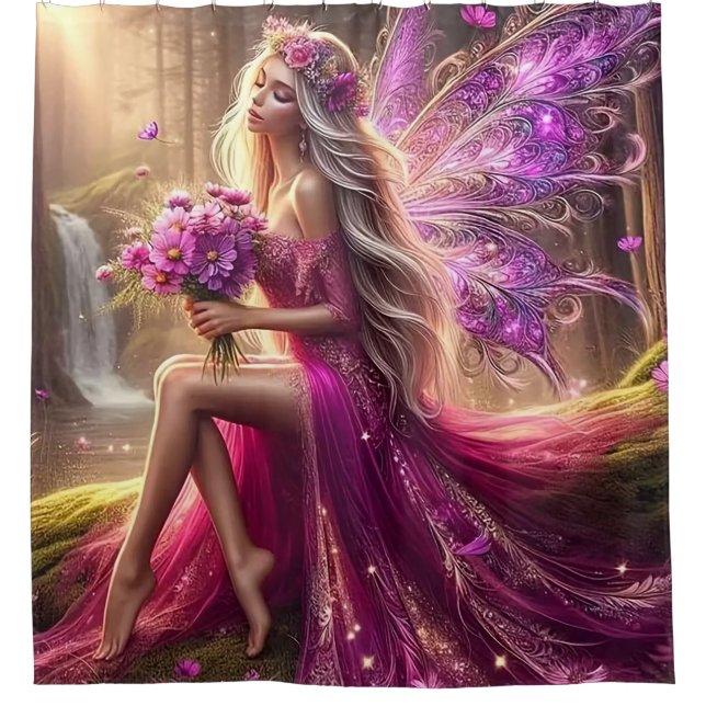 Rideaux De Douche Enchanted Fairy in the Forest (Devant)