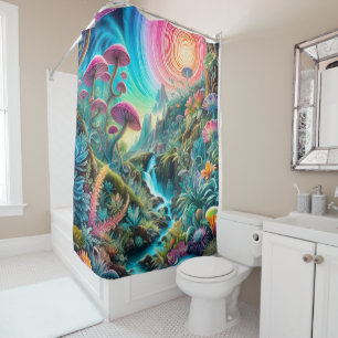Rideaux De Douche Enchanted Psychedelic Dreamscape