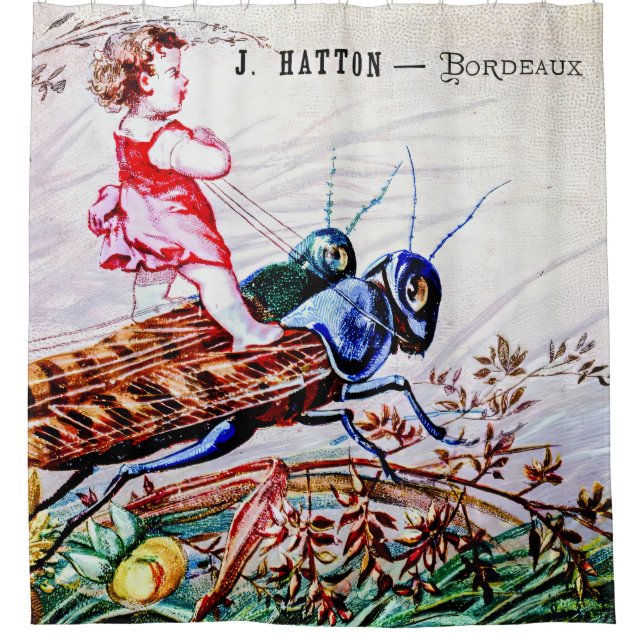 Rideaux De Douche Enfants Riding Grasshoppers (Devant)