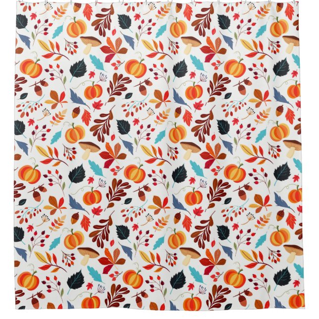 Rideaux De Douche Épice Citrouille d'automne (Devant)