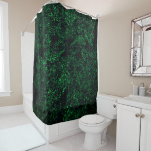 Rideaux De Douche Éponge verte foncée détruite, usée ou corrodé