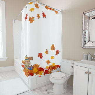 Rideaux De Douche Épouvantail d'automne