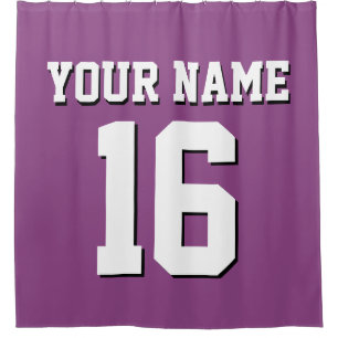 Rideaux De Douche Équipe de Jersey Plum Purple White Sports