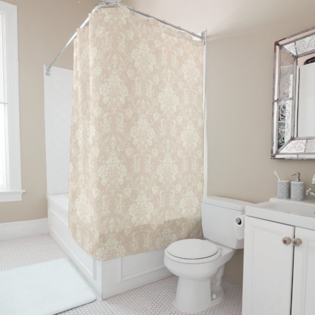 Rideaux De Douche Équipe romaine de Floral Damask (En situation)