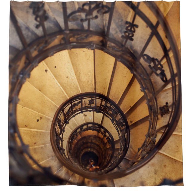 Rideaux De Douche Escalier circulaire spirale escalier vieux bâtimen (Devant)