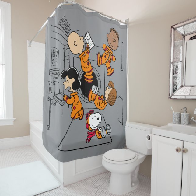 Rideaux De Douche ESPACE | Bande d'arachides dans l'espace (En situation)