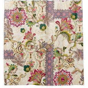 Rideaux De Douche Ethnic Mughal Floral Paisley