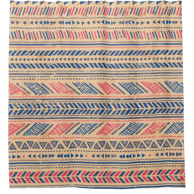 Rideaux De Douche Ethnie tribale vintage : motif sans couture. (Devant)