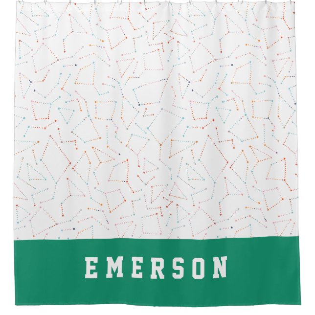 Rideaux De Douche Etoiles et espace amusant astronomie motif (Devant)