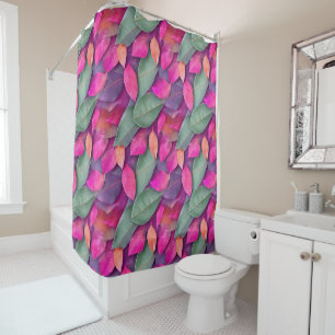 Rideaux De Douche Étonnant Motif Feuille Snowflake