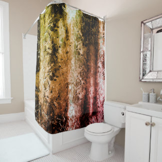 Rideaux De Douche Étrange texture fibreuse vieillie et saleté ou brû