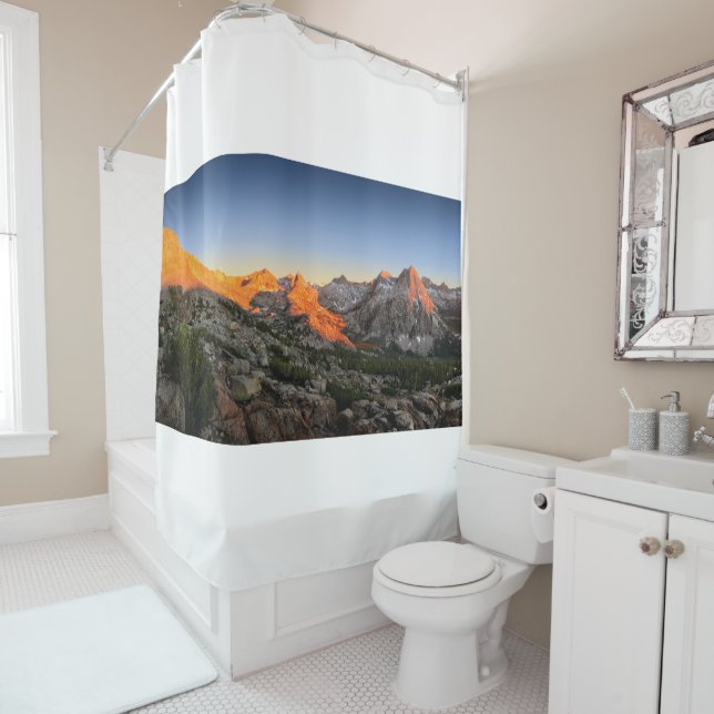 Rideaux De Douche Evolution Lake / Valley Sunset - Sierra (En situation)